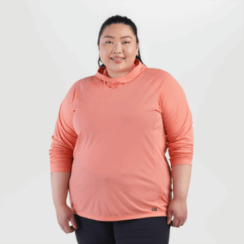 Outdoor Research Eco Sudadera Con Capucha De Talla Grande Para Mujer Guayaba