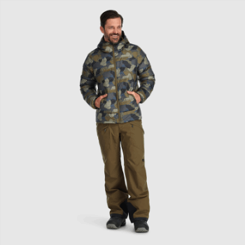 Outdoor Research Hombres's Coldfront Down Hoodie Loden Camo