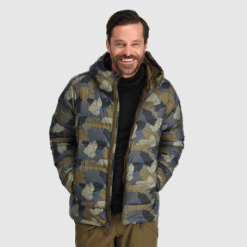 Outdoor Research Hombres's Coldfront Down Hoodie Loden Camo