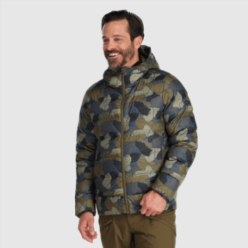 Outdoor Research Hombres's Coldfront Down Hoodie Loden Camo