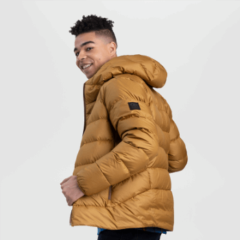 Sillín Con Capucha De Plumón Para Hombre De Investigación Al Aire Libre