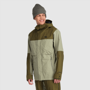 Chaqueta De Tormenta Kulshan Para Hombre De Investigación Al Aire Libre Pedernal/loden