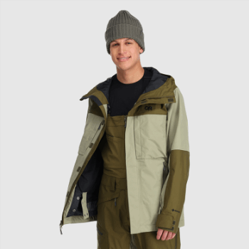 Chaqueta De Tormenta Kulshan Para Hombre De Investigación Al Aire Libre Pedernal/loden