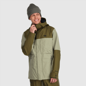 Chaqueta De Tormenta Kulshan Para Hombre De Investigación Al Aire Libre Pedernal/loden
