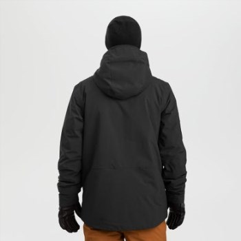 Chaqueta De Snowcrew Para Hombre De Investigación Al Aire Libre Negra