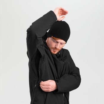 Chaqueta De Snowcrew Para Hombre De Investigación Al Aire Libre Negra