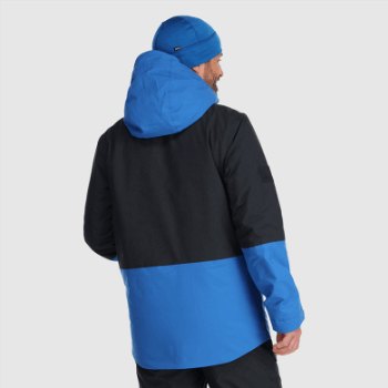 Chaqueta De Snowcrew Para Hombre De Investigación Al Aire Libre Azul Clásico/negro
