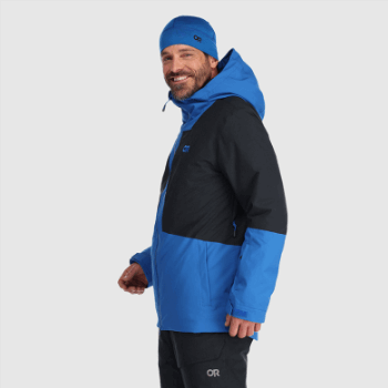 Chaqueta De Snowcrew Para Hombre De Investigación Al Aire Libre Azul Clásico/negro