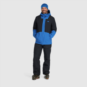 Chaqueta De Snowcrew Para Hombre De Investigación Al Aire Libre Azul Clásico/negro