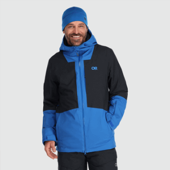 Chaqueta De Snowcrew Para Hombre De Investigación Al Aire Libre Azul Clásico/negro