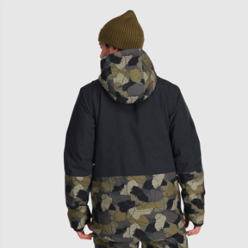 Chaqueta De Snowcrew Para Hombre De Investigación Al Aire Libre Loden Camo/negro