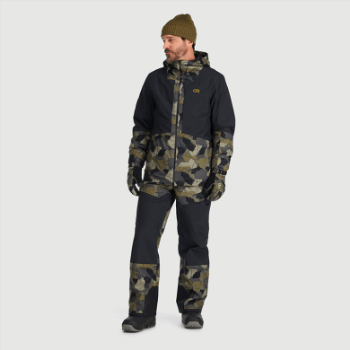 Chaqueta De Snowcrew Para Hombre De Investigación Al Aire Libre Loden Camo/negro
