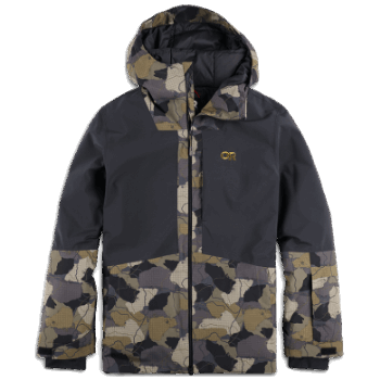Chaqueta De Snowcrew Para Hombre De Investigación Al Aire Libre Loden Camo/negro