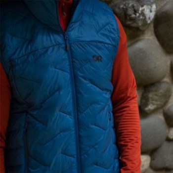 Outdoor Research Men's Superstrand Lt Chaleco Azul Clásico