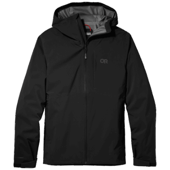 Chaqueta De Lluvia Dryline Para Hombre De Investigación Al Aire Libre Negra