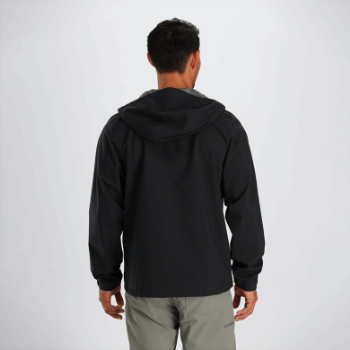 Chaqueta De Lluvia Dryline Para Hombre De Investigación Al Aire Libre Negra