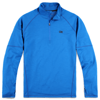 Outdoor Research Alpine Onset Merino De Hombre Con Un Cuarto De Cremallera Azul Clásico