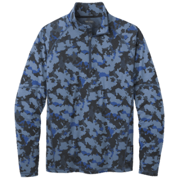 Outdoor Research Alpine Onset Merino Para Hombre Con Cremallera De Un Cuarto Azul Marino Camo