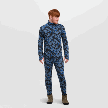 Outdoor Research Alpine Onset Merino Para Hombre Con Cremallera De Un Cuarto Azul Marino Camo