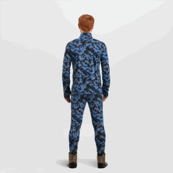 Outdoor Research Alpine Onset Merino Para Hombre Con Cremallera De Un Cuarto Azul Marino Camo