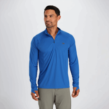 Outdoor Research Echo Quarter Zip Azul Clásico Para Hombre