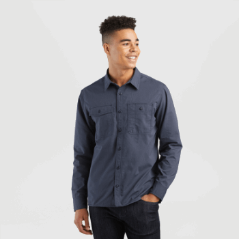 Outdoor Research Camisa De Trabajo Chehalis Manga Larga Para Hombre Azul Marino