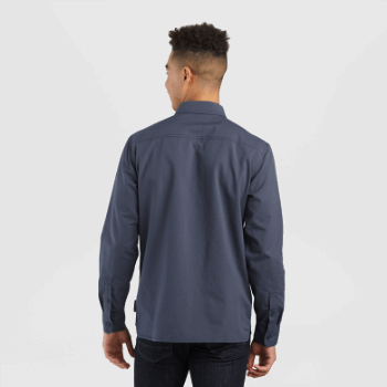 Outdoor Research Camisa De Trabajo Chehalis Manga Larga Para Hombre Azul Marino