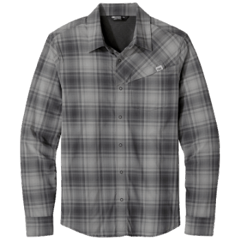 Outdoor Research Astroman Manga Larga Para Hombre, Camisa Para El Sol, Storm Plaid