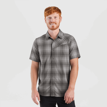 Outdoor Research Hombre Astroman S/s Sun Shirt Storm Plaid