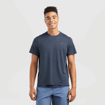 Camiseta De Hombre Outdoor Research Activeice Spectrum Sun Gris Titanio