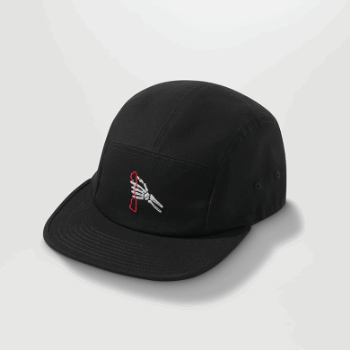 Gorra Negra De 5 Paneles Con Agarre Para Investigación Al Aire Libre