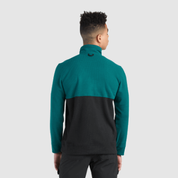 Outdoor Research Hombres Trail Mix Snap Pullover Ii Treeline/negro