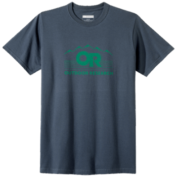 Camiseta De Investigación Al Aire Libre Para Hombres O Abogado S / S Azul Marino / Brote