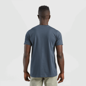 Camiseta De Investigación Al Aire Libre Para Hombres O Abogado S / S Azul Marino / Brote