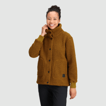 Chaqueta De Camionero De Sherpa Juneau Para Mujer De Investigación Al Aire Libre Tapenade