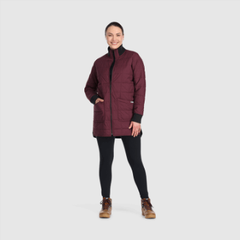 Outdoor Research Parka Reversible De Mujer Shadow Negro/kalamata