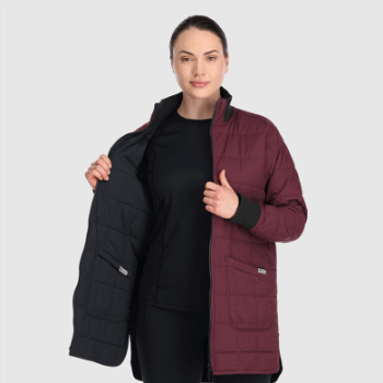 Outdoor Research Parka Reversible De Mujer Shadow Negro/kalamata
