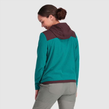 Sudadera Con Capucha De Mezcla De Senderos Para Mujer De Investigación Al Aire Libre Lago Profundo / Alce