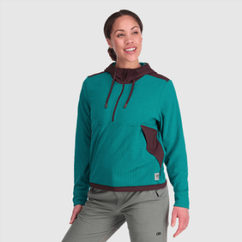 Sudadera Con Capucha De Mezcla De Senderos Para Mujer De Investigación Al Aire Libre Lago Profundo / Alce