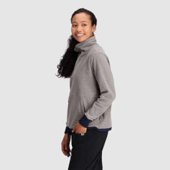 Outdoor Research Jersey Con Cremallera De Un Cuarto De Trail Mix Para Mujer, Ceniza