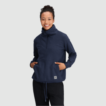 Outdoor Research Jersey Con Cremallera De Un Cuarto De Mezcla De Frutos Secos Para Mujer Azul Marino
