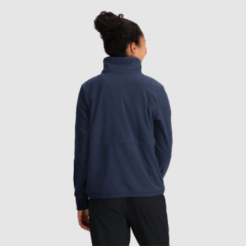 Outdoor Research Jersey Con Cremallera De Un Cuarto De Mezcla De Frutos Secos Para Mujer Azul Marino