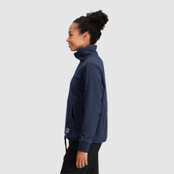 Outdoor Research Jersey Con Cremallera De Un Cuarto De Mezcla De Frutos Secos Para Mujer Azul Marino