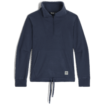 Outdoor Research Jersey Con Cremallera De Un Cuarto De Mezcla De Frutos Secos Para Mujer Azul Marino