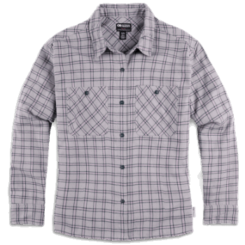 Camisa De Franela De Retroalimentación Para Mujer De Investigación Al Aire Libre A Cuadros Ceniza Claro