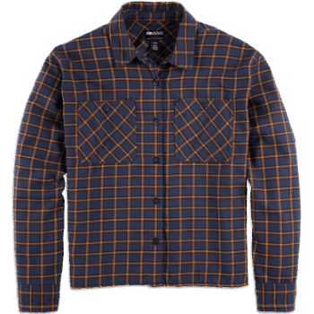 Camisa De Franela De Retroalimentación De Mujer De Investigación Al Aire Libre A Cuadros Azul Marino Claro