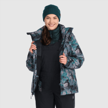 Chaqueta De Juerguista De Snowcrew Para Mujer De Investigación Al Aire Libre Nimbus Acuarela