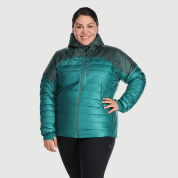 Sudadera Con Capucha De Plumón De Helio Para Mujer De Investigación Al Aire Libre Lago Profundo/línea De árboles