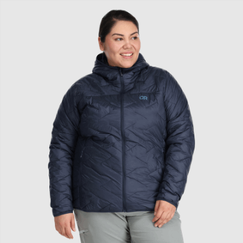 Outdoor Research Mujer Superstrand Lt Sudadera Con Capucha-plus Azul Marino