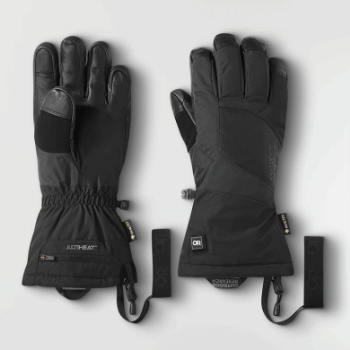 Guantes De Gore-tex Calefaccionados Para Investigación Al Aire Libre, Negros